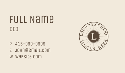 Generic Retro Letter Business Card Image Preview
