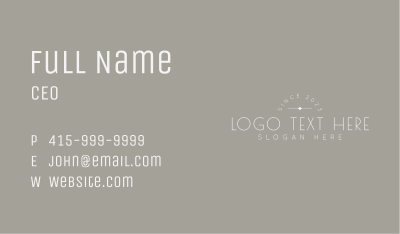 Elegant Thin Wordmark Business Card Image Preview