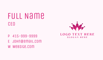 Abstract Lotus Crown Business Card Image Preview
