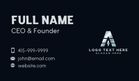 Industrial Metal Machine Letter A Business Card Image Preview