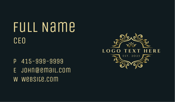 Luxury Crown Royalty Ornamental Business Card Design Image Preview