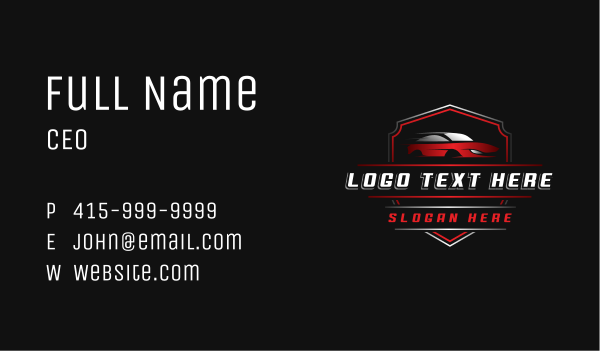 Auto Car Garage Business Card Design Image Preview