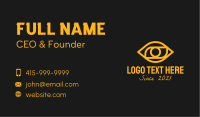 Golden Eye Outline  Business Card Design