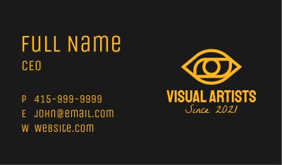 Golden Eye Outline  Business Card Image Preview