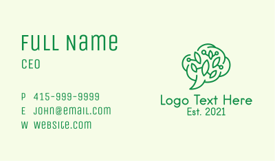 Brain Leaf Chat Business Card Image Preview