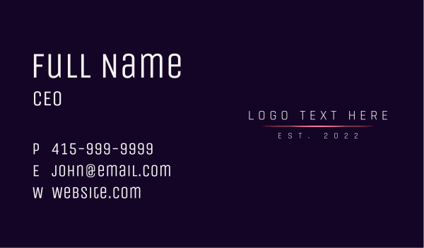 Cyber Technology Wordmark Business Card Design Image Preview