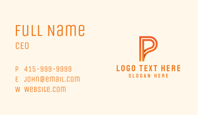 Logistics Highway Letter P Business Card Image Preview