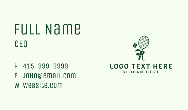 Snake Tennis Club  Business Card Design Image Preview