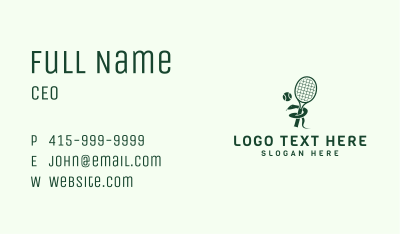 Snake Tennis Club  Business Card Image Preview