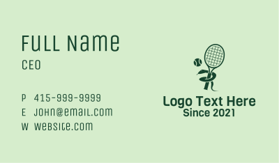 Snake Tennis Club  Business Card