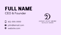 Swoosh Feminine Fashion Business Card Image Preview