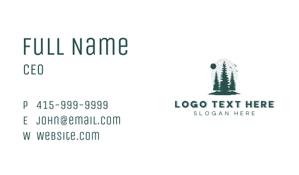 Nature Tree Thumbprint Business Card Design Image Preview