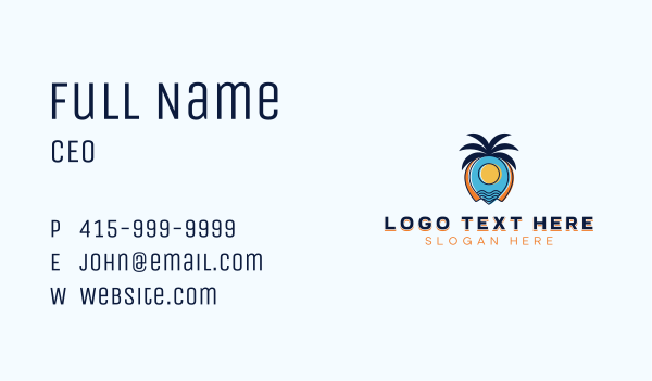 Tropical Fruit Location Pin Business Card Design Image Preview