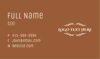 Ornamental Event Wordmark Business Card Image Preview