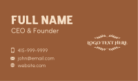 Ornamental Event Wordmark Business Card Design