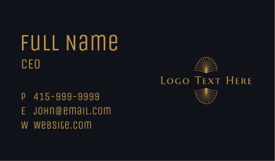 Gold Art Deco Wordmark Business Card Image Preview