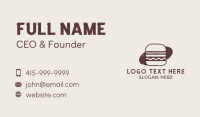 Fast Food Burger Restaurant Business Card Design