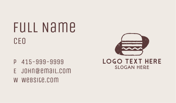 Fast Food Burger Restaurant Business Card Design Image Preview