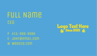 Yellow Tropical Wordmark Business Card Image Preview