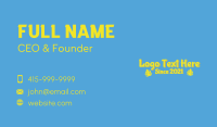 Yellow Tropical Wordmark Business Card Image Preview