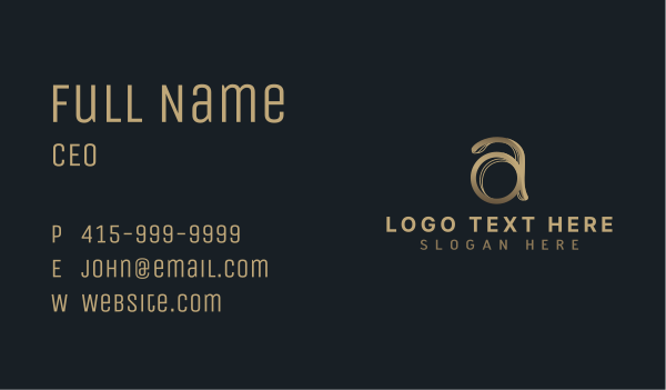 Luxury Jewelry Boutique Letter A Business Card Design Image Preview