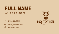 Brown Minimalist Deer Business Card Design