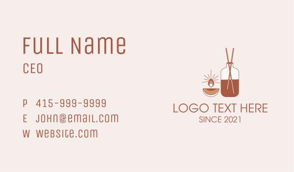 Candle Reed Diffuser Business Card Design Image Preview