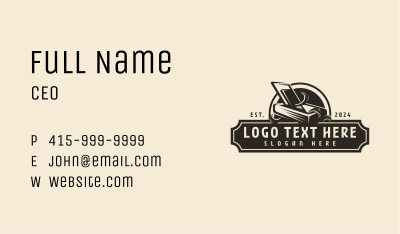 Carpentry Hand Planer Business Card Image Preview