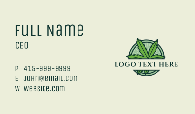 Marijuana Cannabis Plant Business Card Image Preview