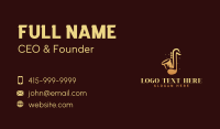 Music Note Saxophone Business Card Preview