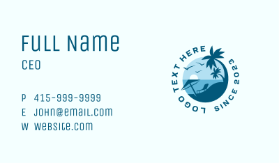 Summer Beach Resort Business Card Image Preview
