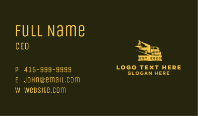 Towing Truck Mover Business Card Image Preview