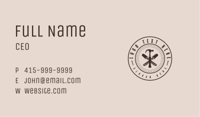 Carpentry Hammer Chisel Business Card Image Preview