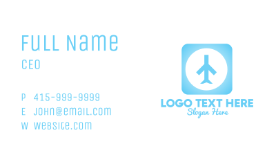 Blue Plane App Business Card Image Preview