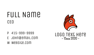 Orange Animal Outline Business Card Image Preview