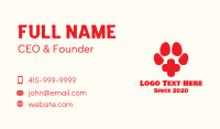 Pet Paw Veterinary Clinic Business Card Image Preview