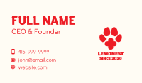 Pet Paw Veterinary Clinic Business Card Image Preview