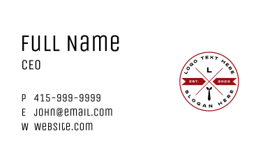 Necktie Employee Recruitment Business Card Image Preview