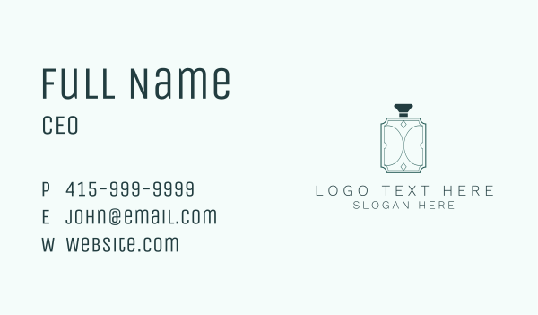 Elegant Perfume Bottle Business Card Design Image Preview