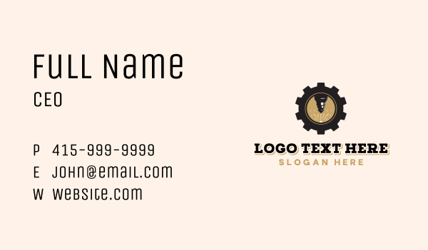 Laser Cog Engraving Business Card Design Image Preview