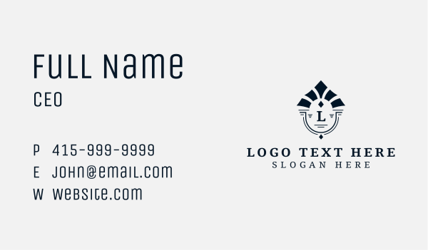 Fancy Classic Badge Lettermark Business Card Design Image Preview