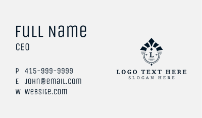 Fancy Classic Badge Lettermark Business Card Image Preview