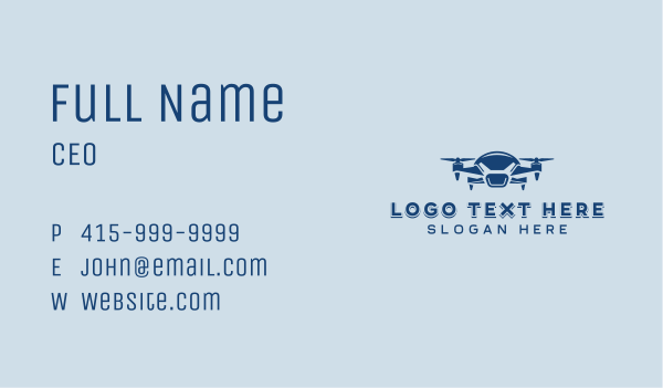 Aerial Drone Quadrotor Business Card Design Image Preview