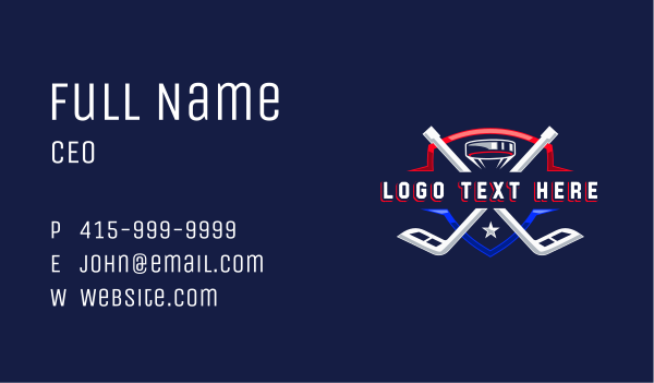 Hockey Puck Sports Business Card Design Image Preview