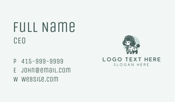 Poodle Dog Veterinary Business Card Design Image Preview