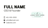 Beauty Company Letter Business Card Design