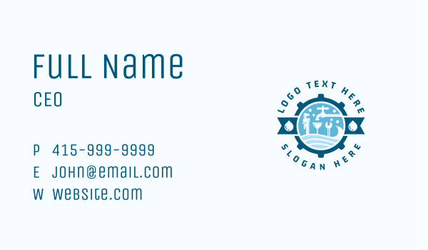 Water Plumbing Tools  Business Card Design Image Preview