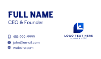 Blue Leaf Human Business Card Image Preview
