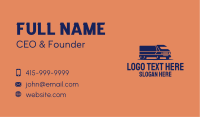 Orange Cargo Truck Business Card Image Preview