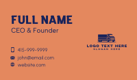 Orange Cargo Truck Business Card Preview